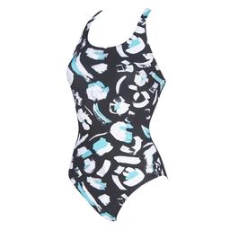 W izumi Criss Cross Back One Piece Kadın Siyah Yüzücü Mayo 002938505