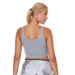 The Yoga Luxe Crop Tank Kadın Gri Antrenman Atlet CV0576-073