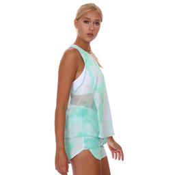 W Nk Icon Clash City Sleek Tnk Kadın Yeşil Koşu Atlet CZ9616-342