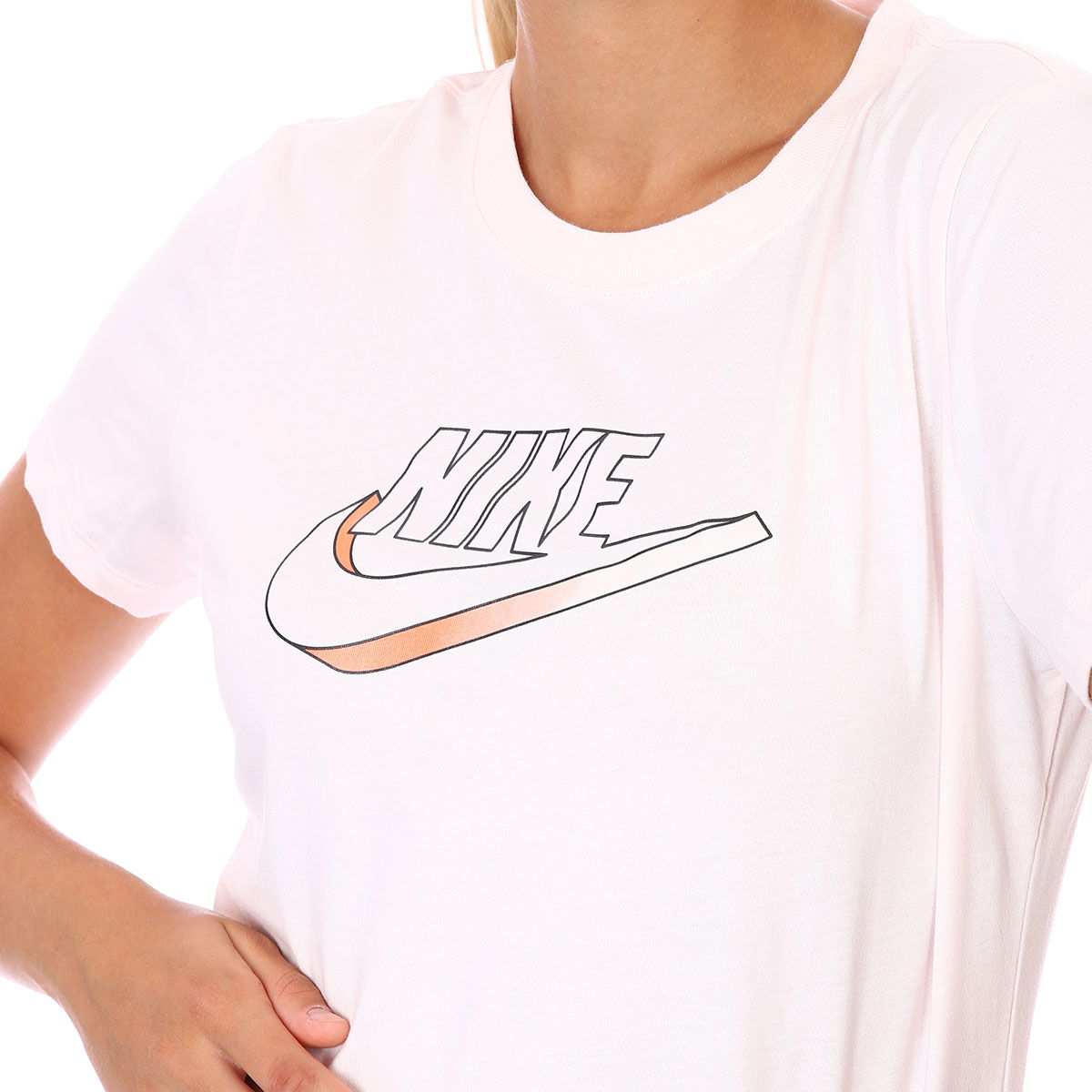 W Nsw Tee Futura Kadın Pembe Günlük Stil Tişört DJ1820-640