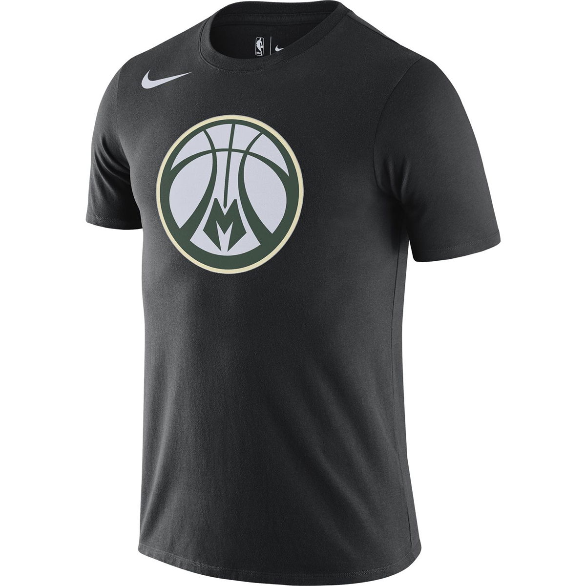 Milwaukee Bucks NBA Erkek Siyah Basketbol Tişört DA6029-010