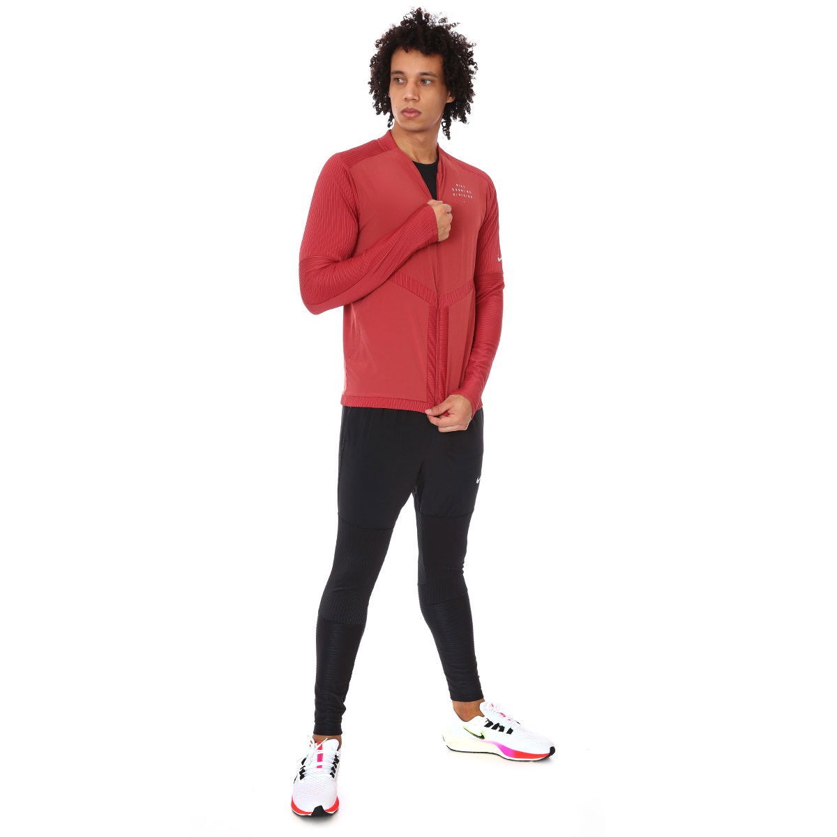 Dri-Fit Run Dvn Element Fz Erkek Kırmızı Koşu Uzun Kollu Tişört DD4929-661