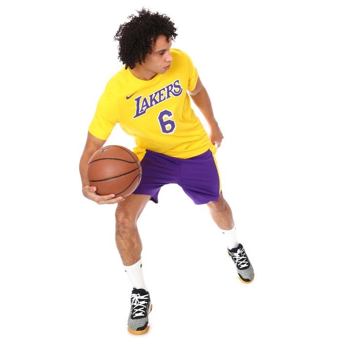 Los Angeles Lakers NBA Es Nn Erkek Sarı Basketbol Tişört CV8528-745 1305596