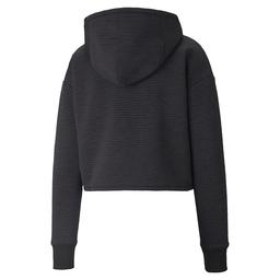 Studio Q4 Textured Skimmer Hoodie Kadın Siyah Antrenman Tişört 52099301