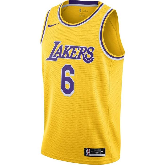 Los Angeles Lakers NBA Swgmn Jsy Icon 20 Erkek Sarı Basketbol Atleti CW3669-738 1305728