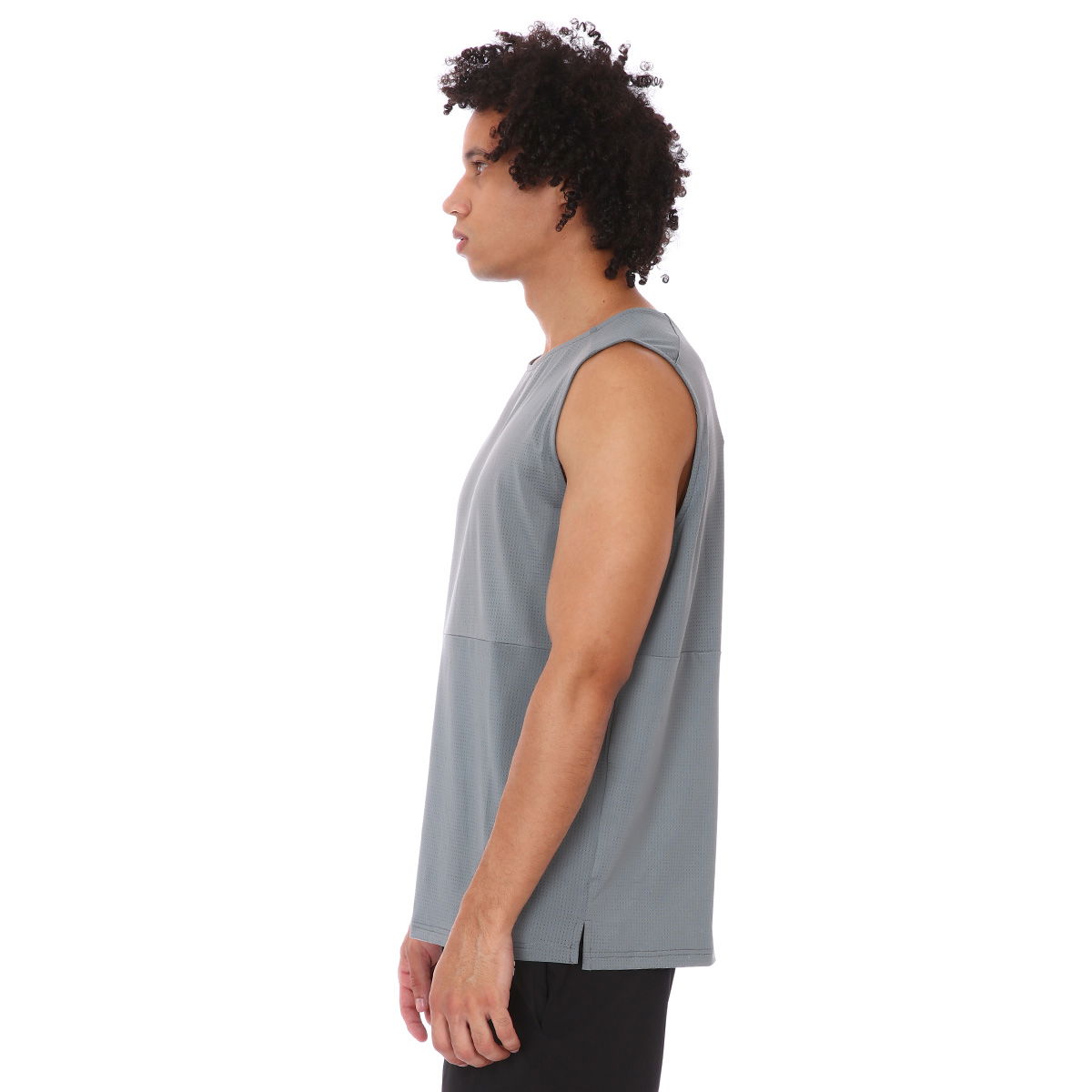 Zip Pocket Erkek Mavi Koşu Tişört 21KETP17C02-MAV
