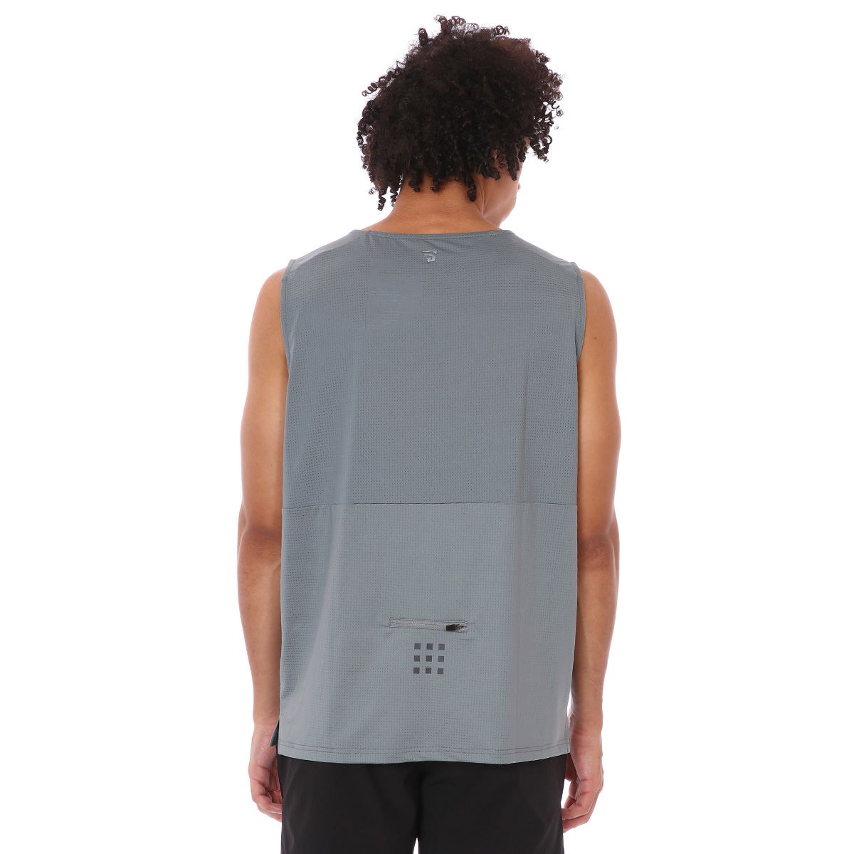 Zip Pocket Erkek Mavi Koşu Tişört 21KETP17C02-MAV