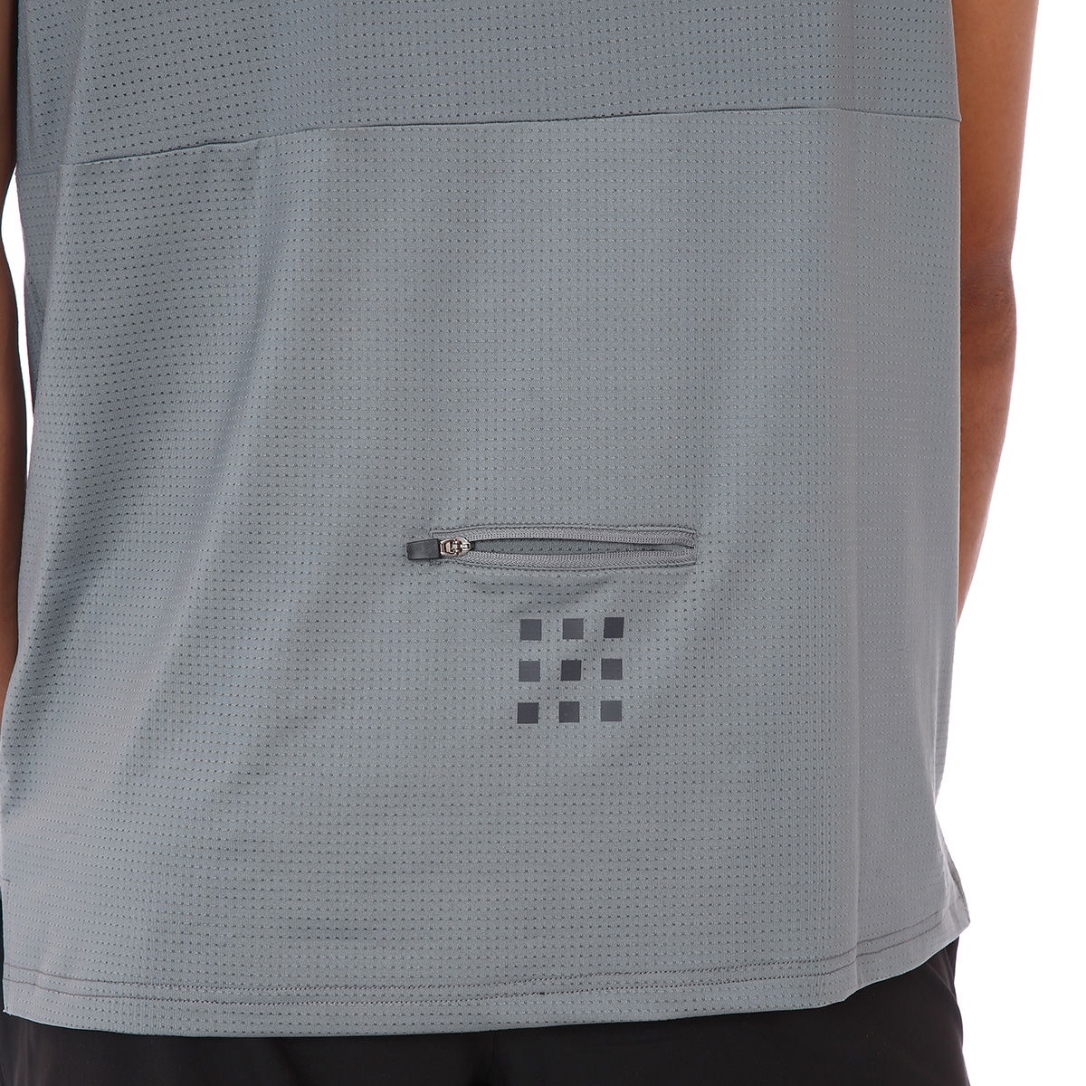 Zip Pocket Erkek Mavi Koşu Tişört 21KETP17C02-MAV