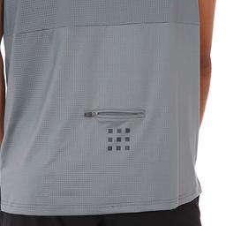 Zip Pocket Erkek Mavi Koşu Tişört 21KETP17C02-MAV