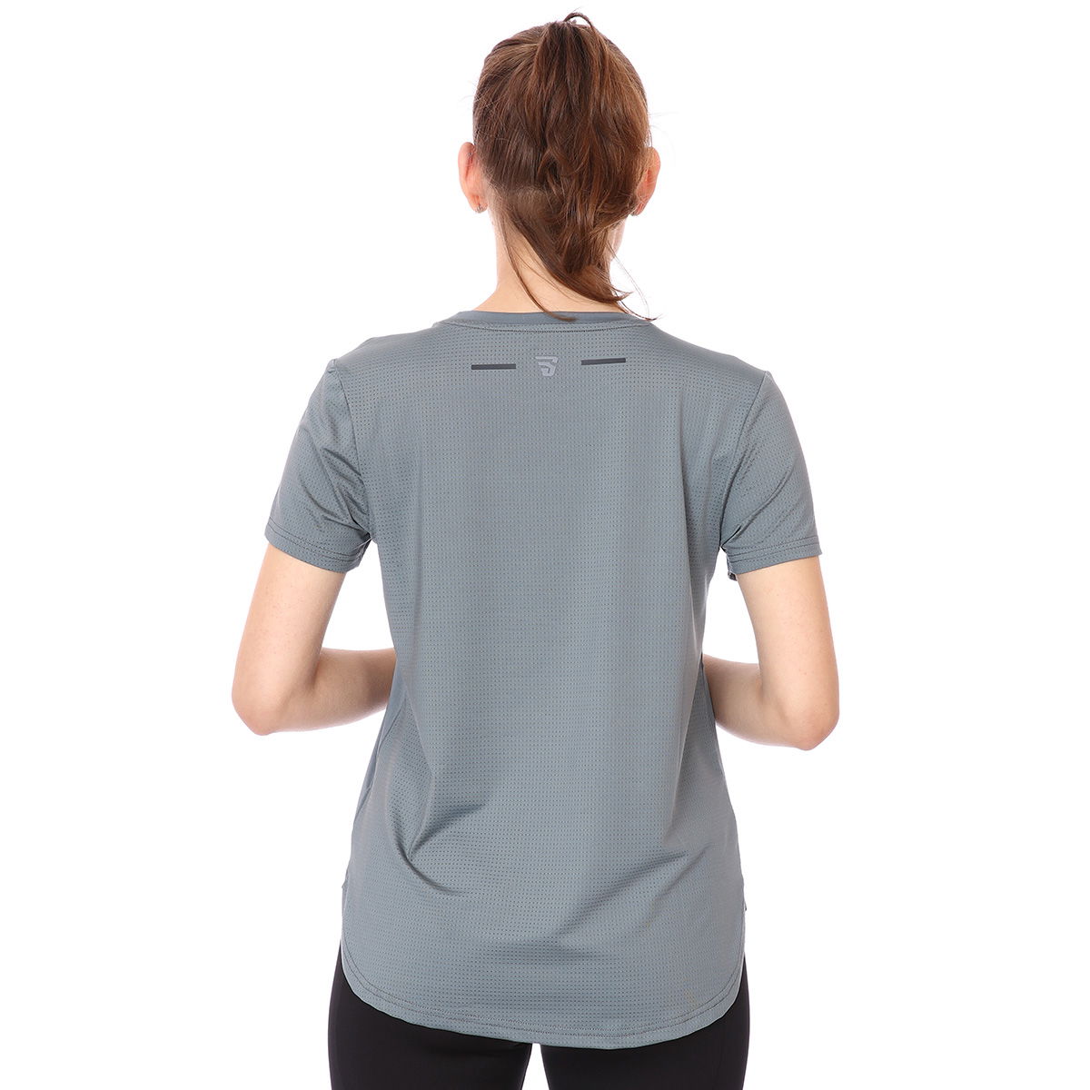 Mesh Back Kadın Mavi Koşu Tişört 21KKTP18D01-MAV