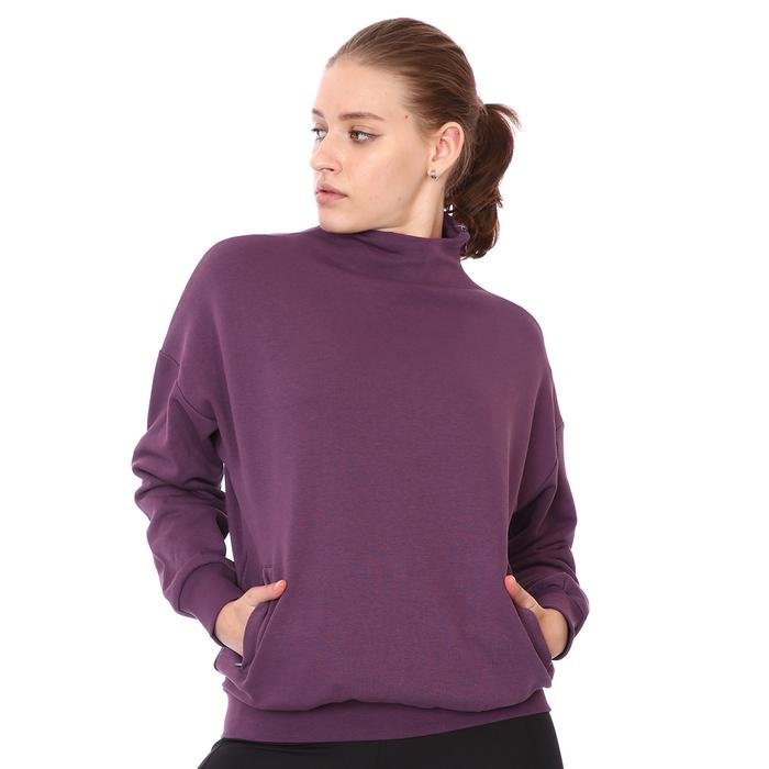 Zip Neck Cotton Kadın Mor Günlük Stil Sweatshirt 21KKTL13D01-MOR 1315866