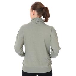 Zip Neck Cotton Kadın Gri Günlük Stil Sweatshirt 21KKTL13D01-GRI