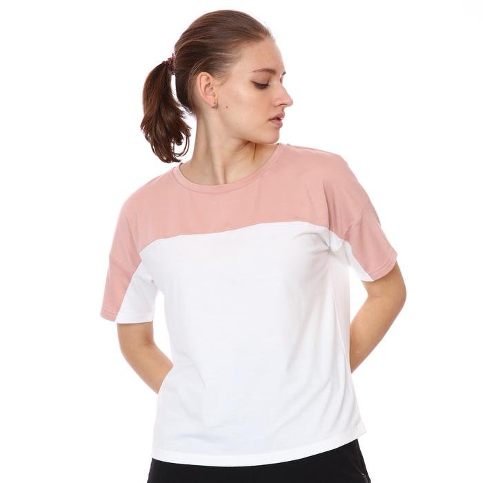 Renk Bloklu Kadın Beyaz Günlük Stil Tişört 21KKTL18D01-BYZ 1315745