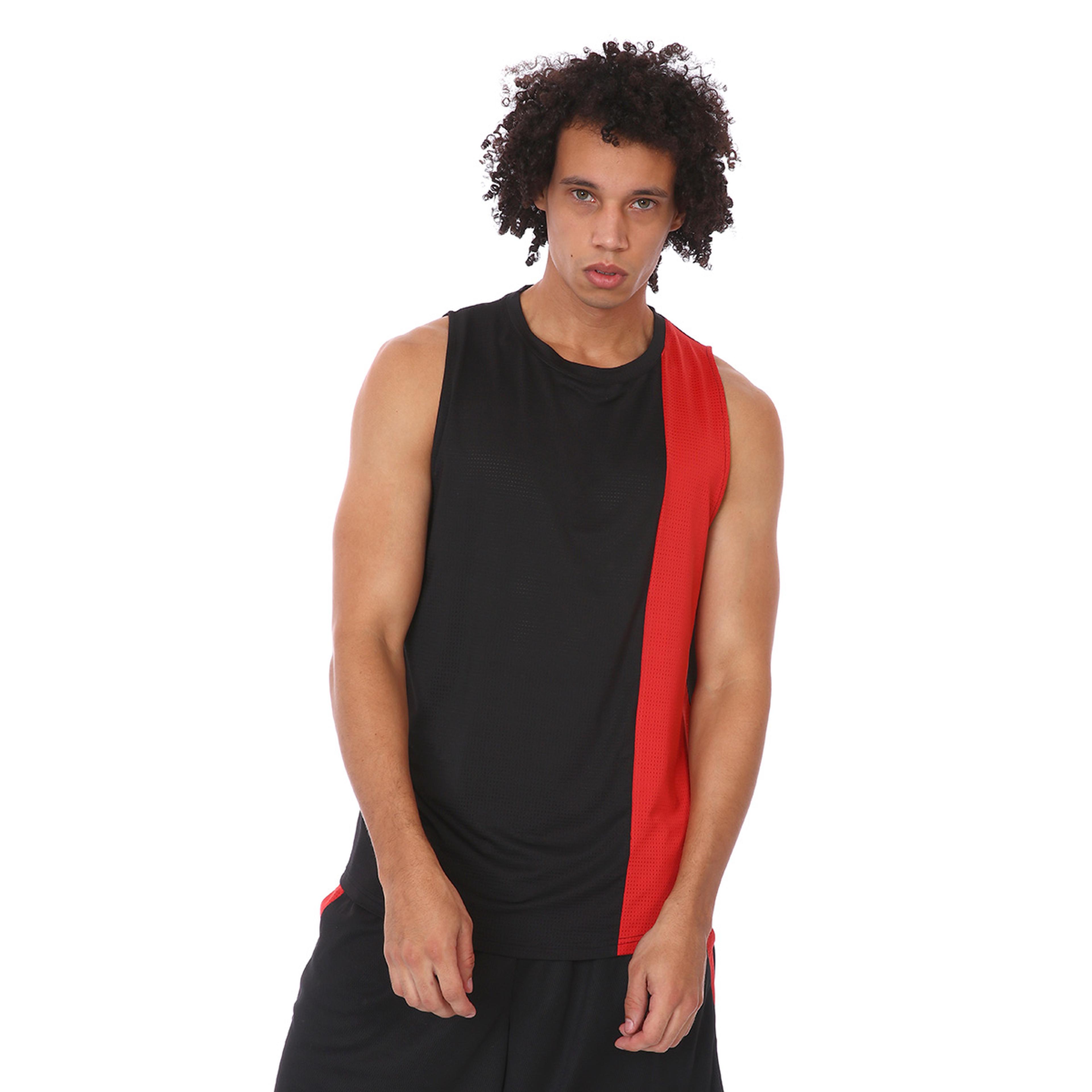 Two Colored Mesh Erkek Siyah Koşu Atleti 21KETP17C01-SYH