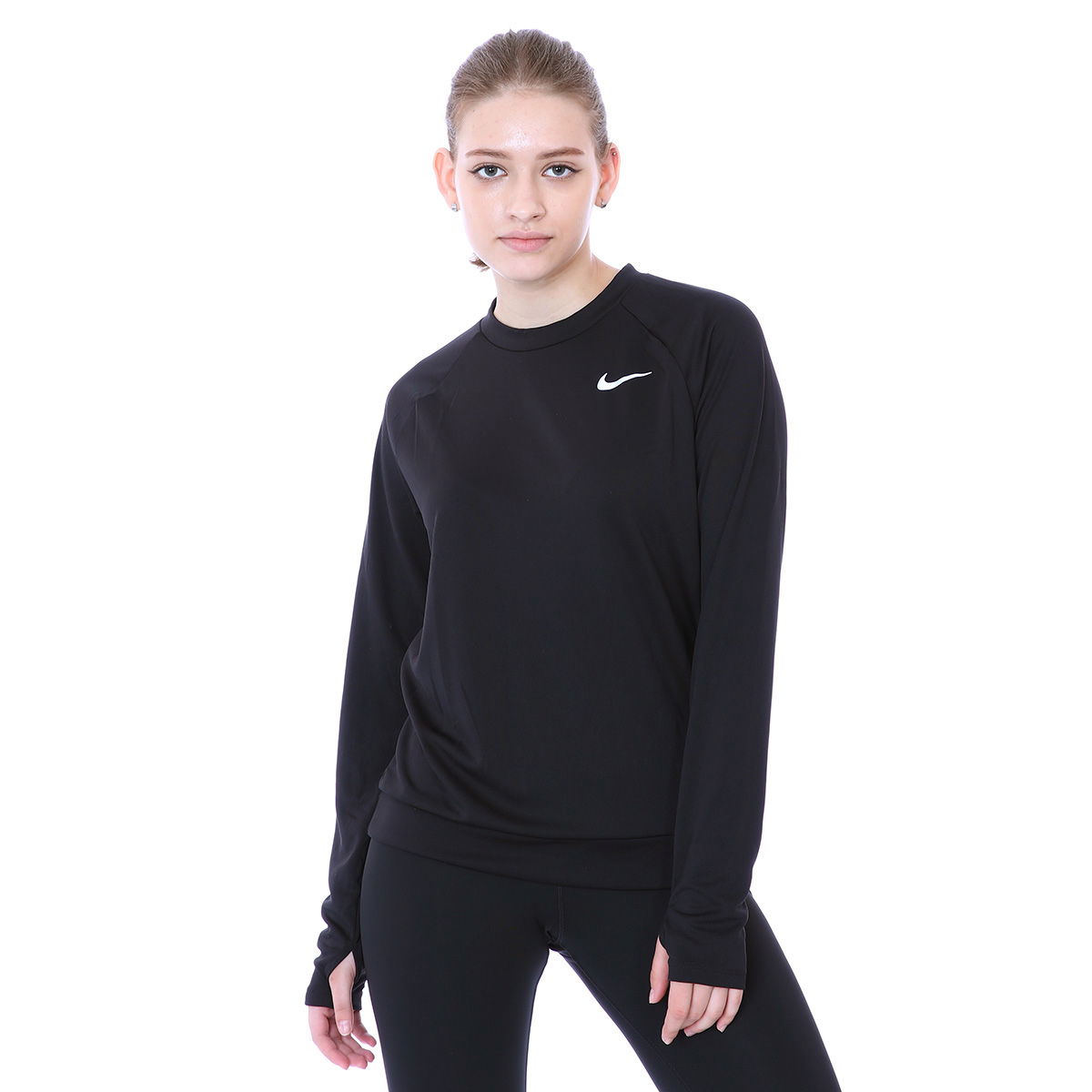 Dri-Fit Pacer Crew Kadın Siyah Koşu Uzun Kollu Tişört CU3270-010