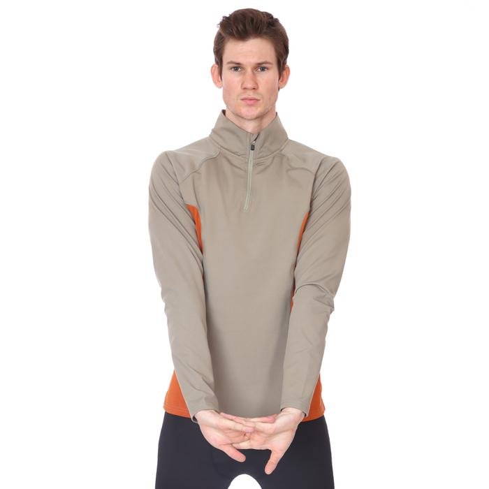 Half Zip Colorblock Midlayer Erkek Gri Koşu Sweatshirt 21KETP22D01-GRI 1315935