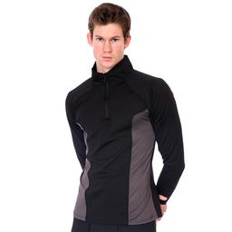 Half Zip Colorblock Midlayer Erkek Siyah Koşu Sweatshirt 21KETP22D01-SYH