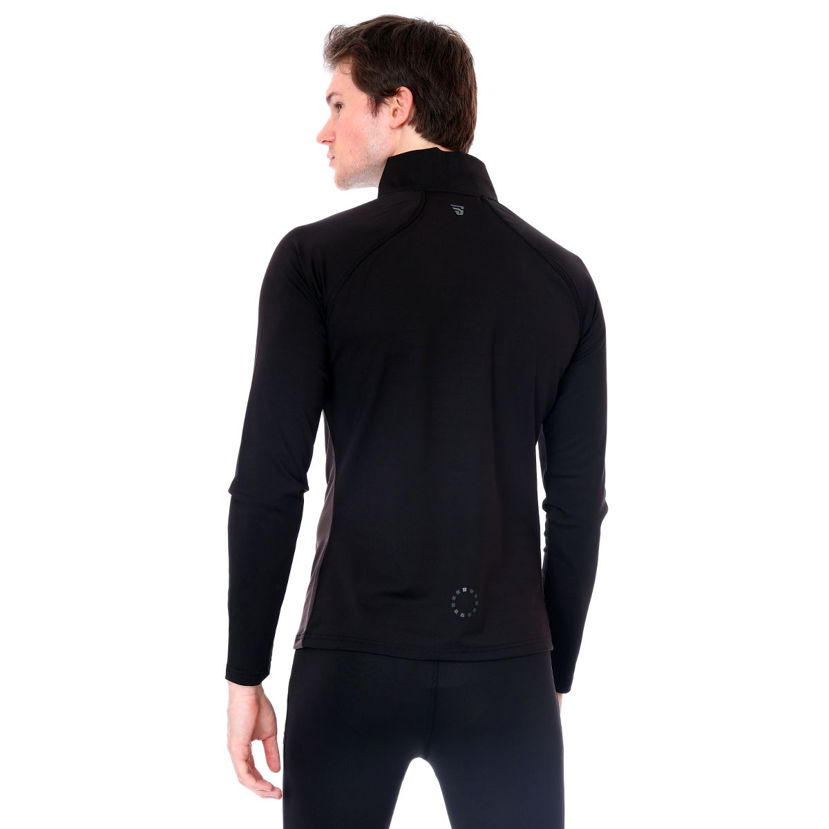 Half Zip Colorblock Midlayer Erkek Siyah Koşu Sweatshirt 21KETP22D01-SYH