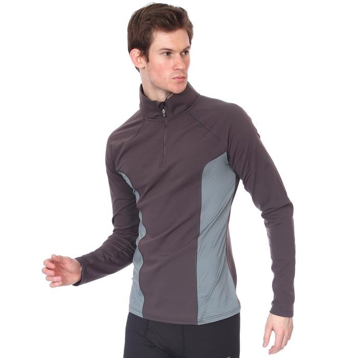 Half Zip Colorblock Midlayer Erkek Antrasit Koşu Sweatshirt 21KETP22D01-ANT 1315940