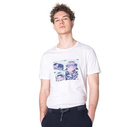 Cool Erkek Beyaz Günlük Stil Tişört JFTCOOL34-CAR