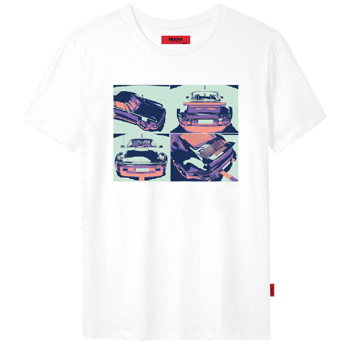 Cool Erkek Beyaz Günlük Stil Tişört JFTCOOL34-CAR
