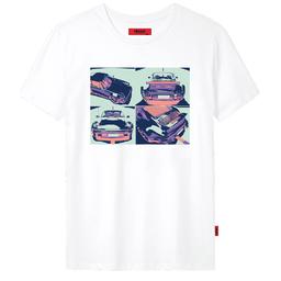 Cool Erkek Beyaz Günlük Stil Tişört JFTCOOL34-CAR