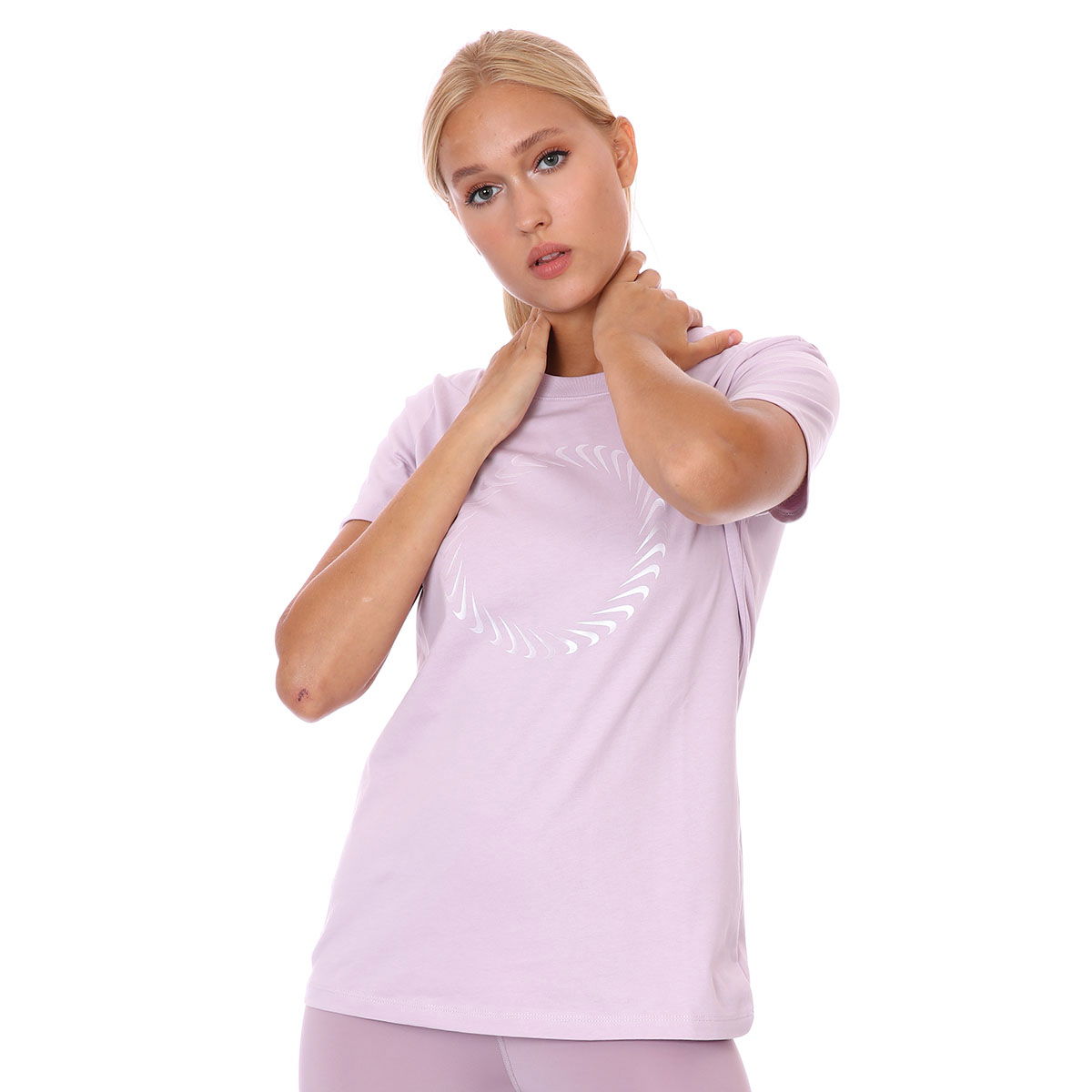W Nsw Tee Icon Clash Kadın Mor Günlük Stil Tişört DD1230-576