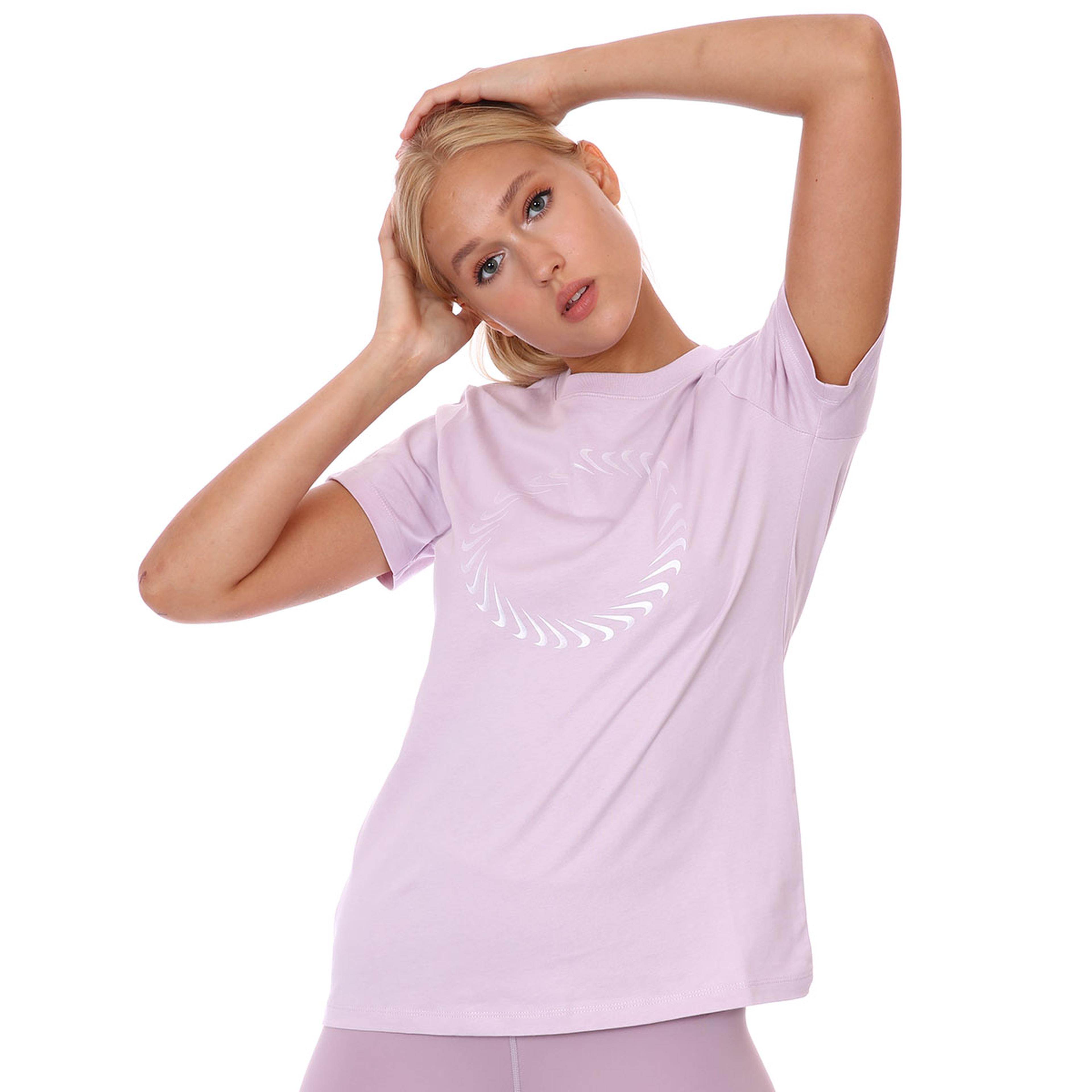 W Nsw Tee Icon Clash Kadın Mor Günlük Stil Tişört DD1230-576