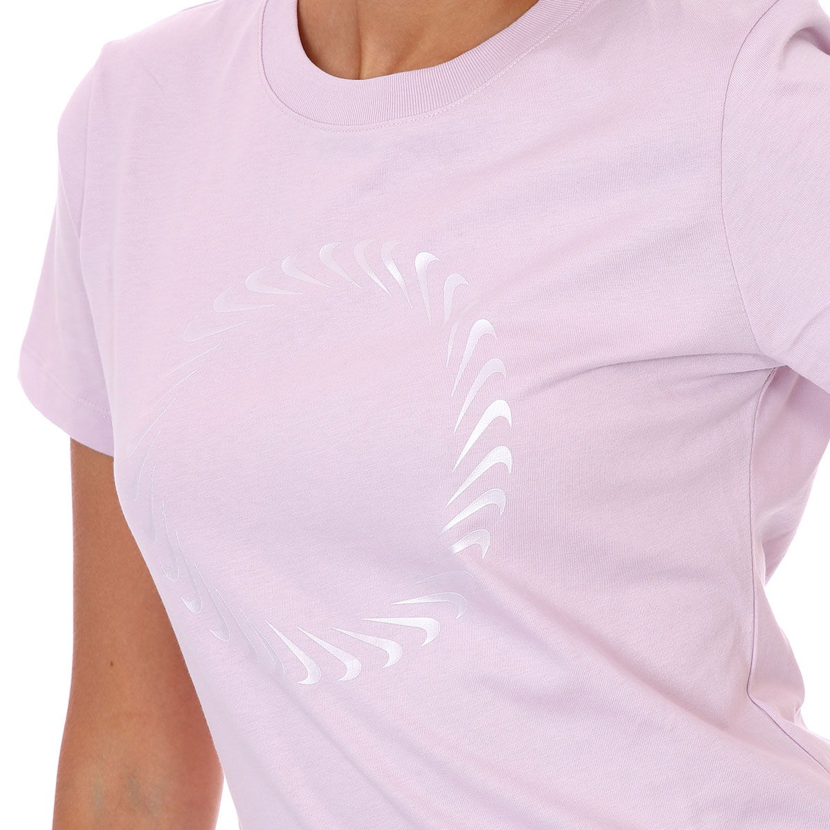 W Nsw Tee Icon Clash Kadın Mor Günlük Stil Tişört DD1230-576