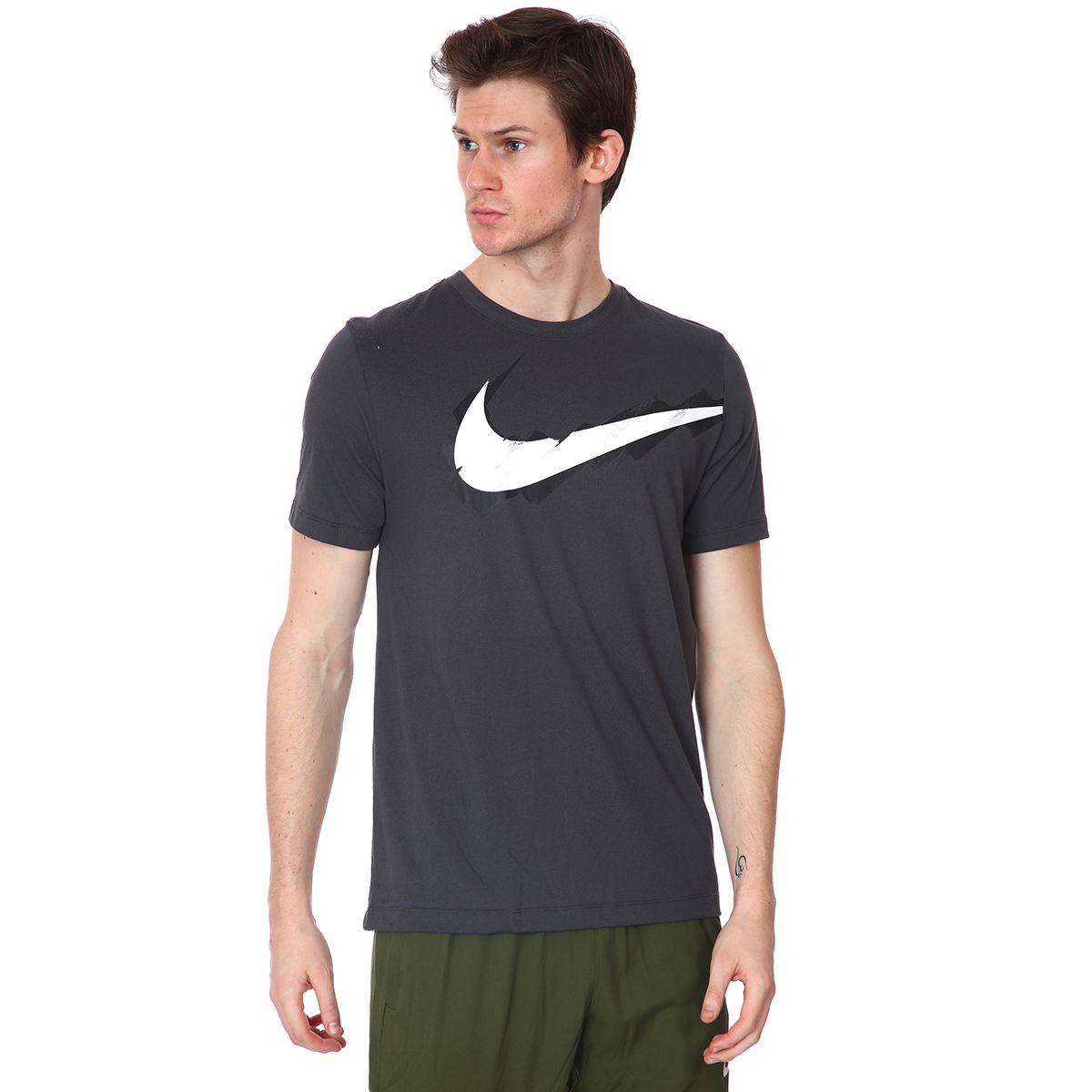 Dri-Fit Tee Sc Erkek Gri Günlük Stil Tişört DD6812-060