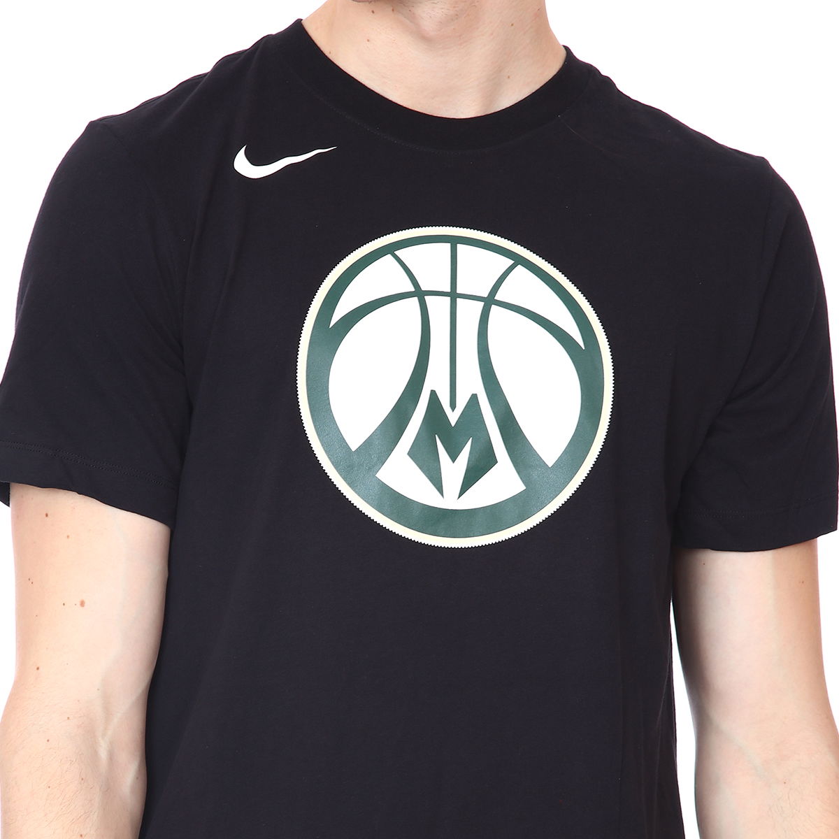 Milwaukee Bucks NBA Erkek Siyah Basketbol Tişört DA6029-010