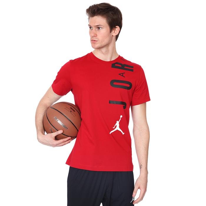 Jordan Air NBA Stretch Ss Crew Erkek Kırmızı Basketbol Tişört CZ8402-687 1306262