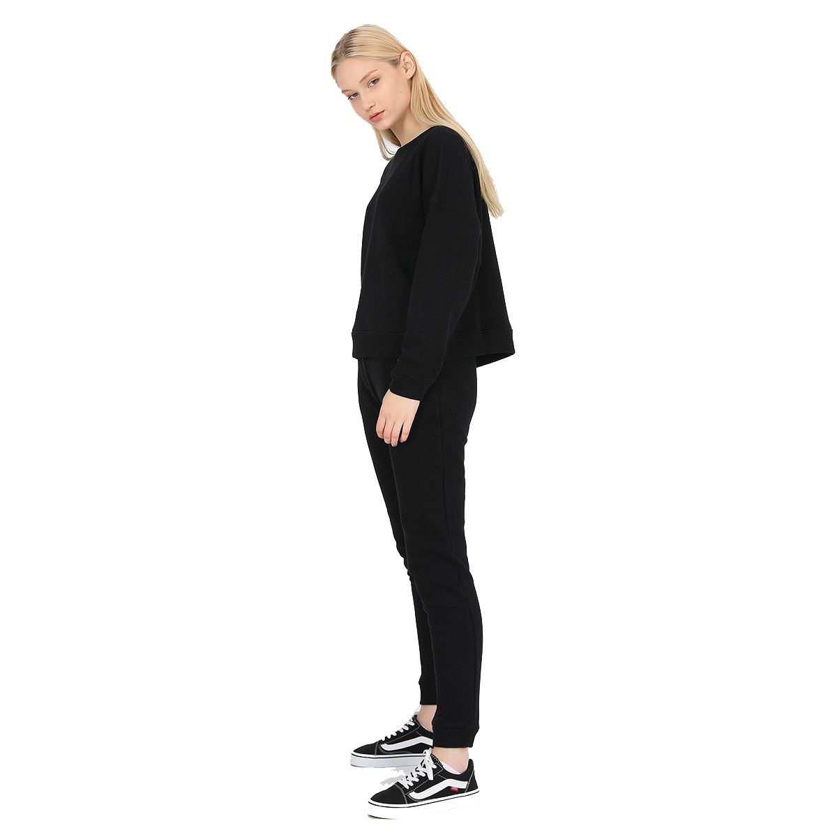 Sports&Loungewear Kadın Siyah Günlük Stil Eşofman Altı WJFJG01-PUFFY-SYH