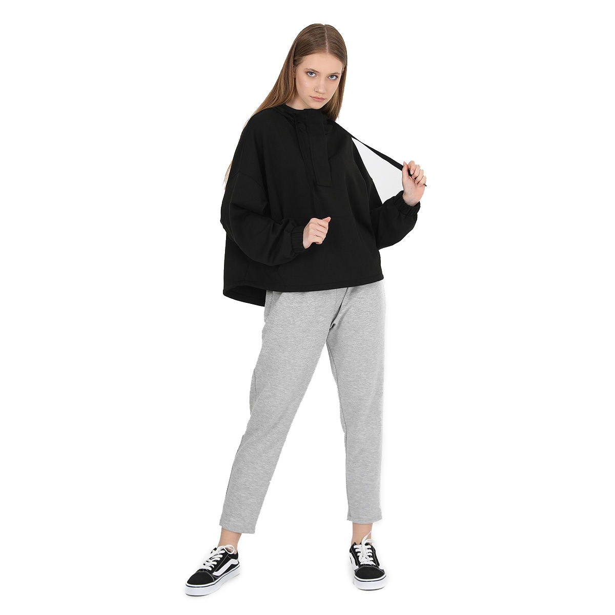 Sports&Loungewear Kadın Gri Günlük Stil Eşofman Altı WJFJG03-CHIC-GRI
