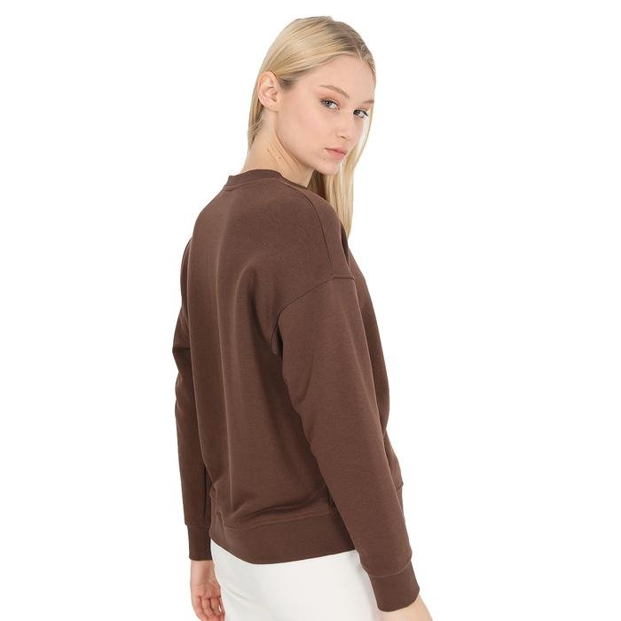Sports&Loungewear Kadın Kahverengi Günlük Stil Sweatshirt WJFST05-CHIC COCO-KHV 1339201