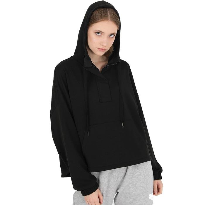 Sports&Loungewear Kadın Siyah Günlük Stil Sweatshirt WJFHST03-CHIC-SYH 1339152