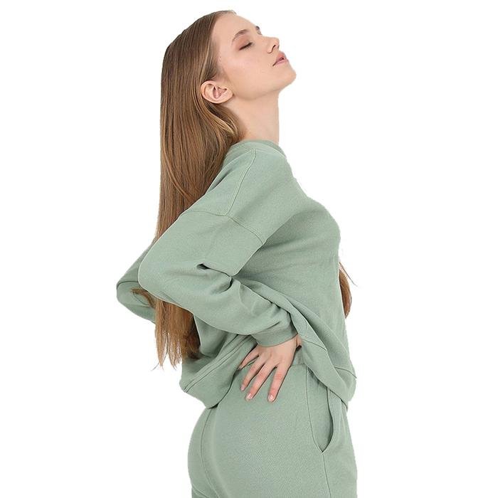 Sports&Loungewear Kadın Yeşil Günlük Stil Sweatshirt WJFST01-PUFFY-JAD 1339187