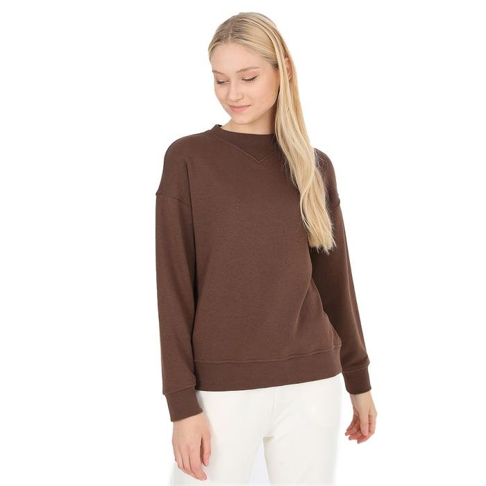 Sports&Loungewear Kadın Kahverengi Günlük Stil Sweatshirt WJFST05-CHIC COCO-KHV 1339201