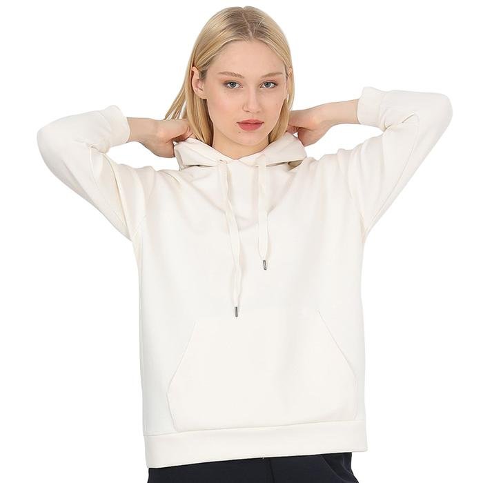 Sports&Loungewear Kadın Bej Günlük Stil Sweatshirt WJFHST04-CHIC LONG-EKR 1339155