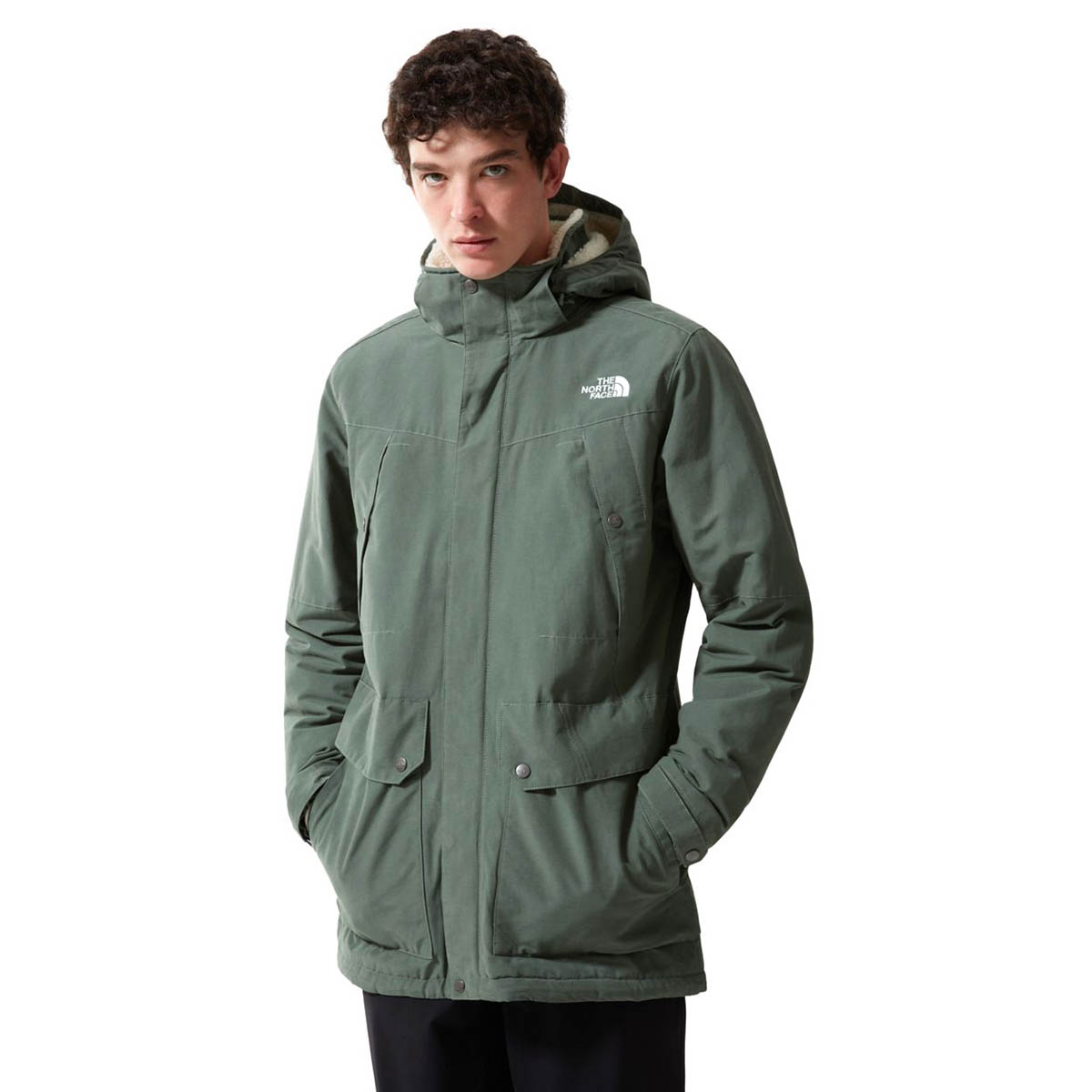 M Katavi Trench Erkek Yeşil Outdoor Ceket NF00A6JRV1T1