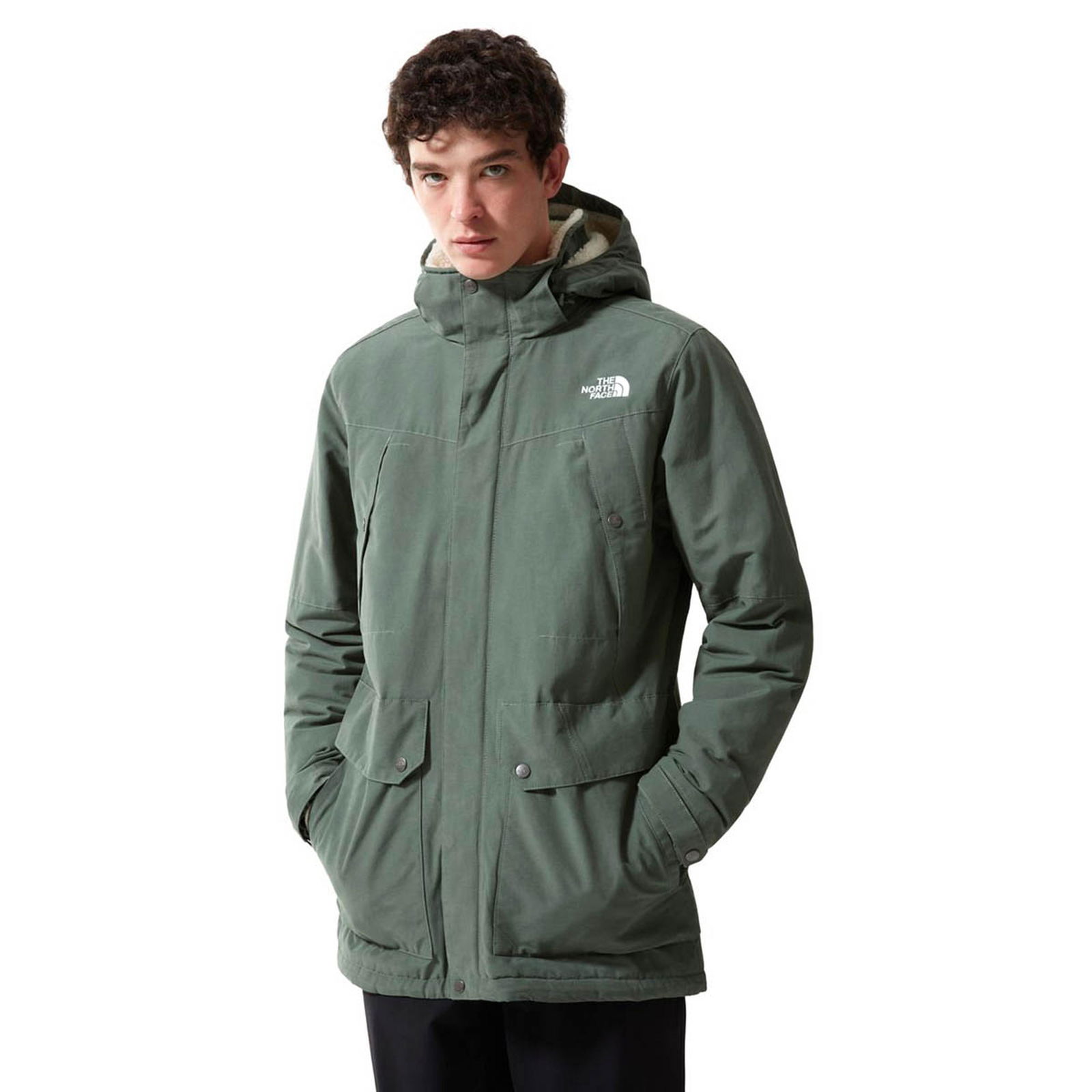 M Katavi Trench Erkek Yeşil Outdoor Ceket NF00A6JRV1T1