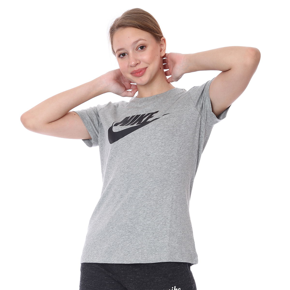 Nsw Tee Essntl Icon Futur Kadın Gri Günlük Tişört BV6169-063