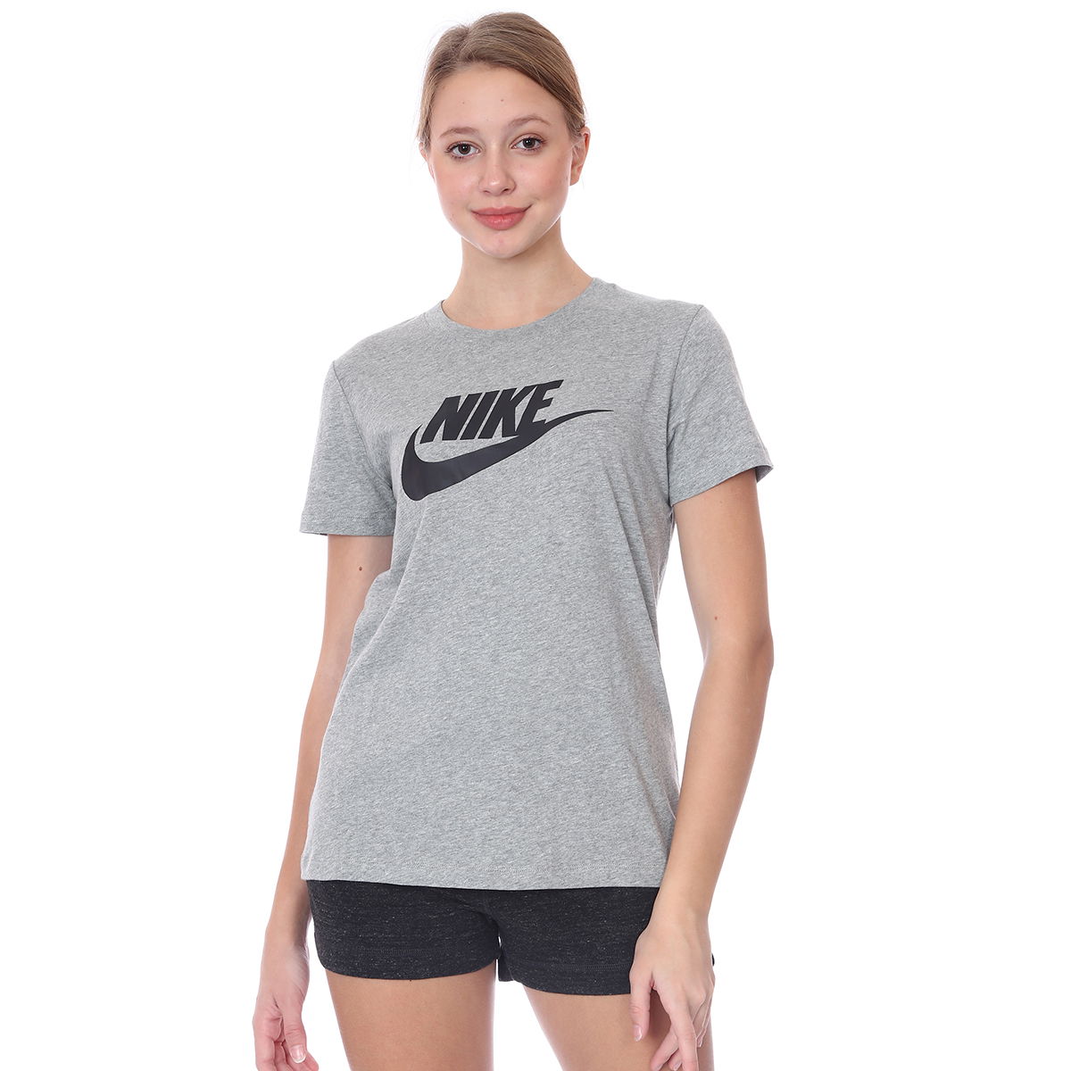 Nsw Tee Essntl Icon Futur Kadın Gri Günlük Tişört BV6169-063