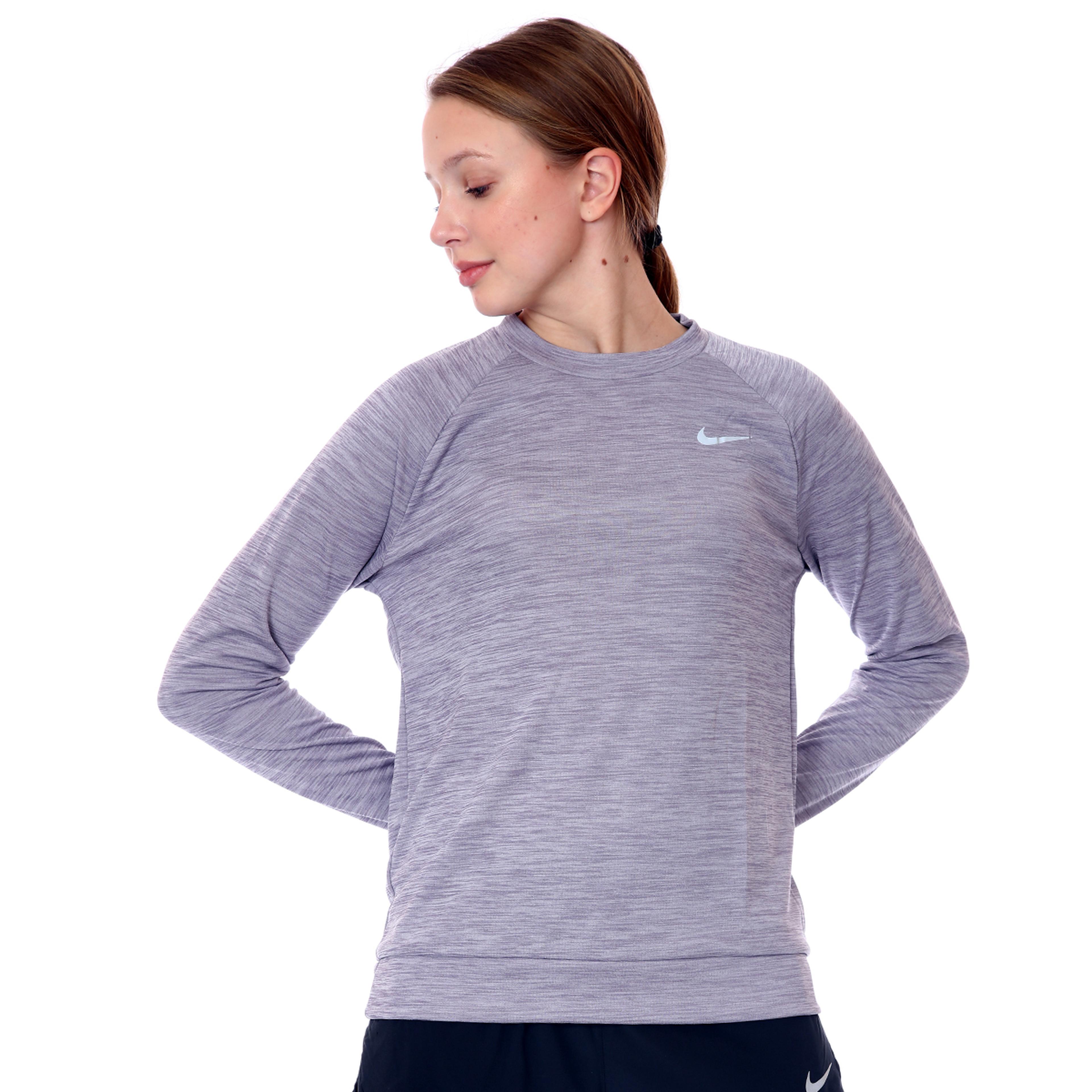 Dri-Fit Pacer Crew Kadın Mor Koşu Uzun Kollu Tişört CU3270-574