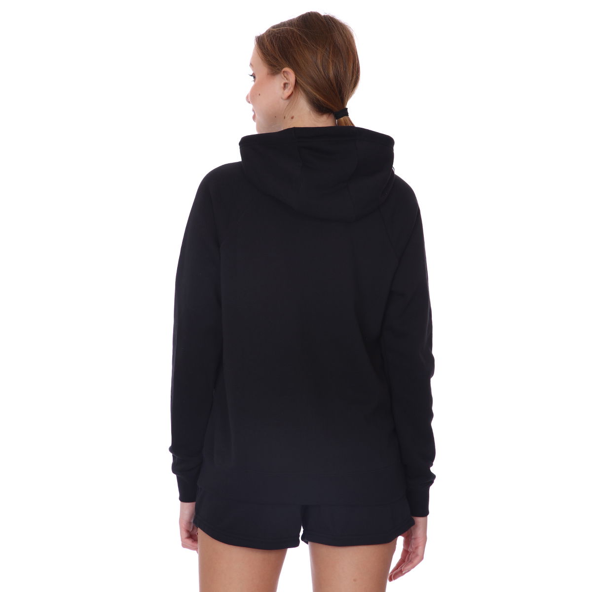 W Nsw Essntl Fz Hoodie Prnt Kadın Siyah Günlük Stil Sweatshirt DJ4120-010