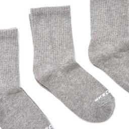 U 3 Pack Crew Cut Unisex Gri Günlük Stil Çorap S212283-035