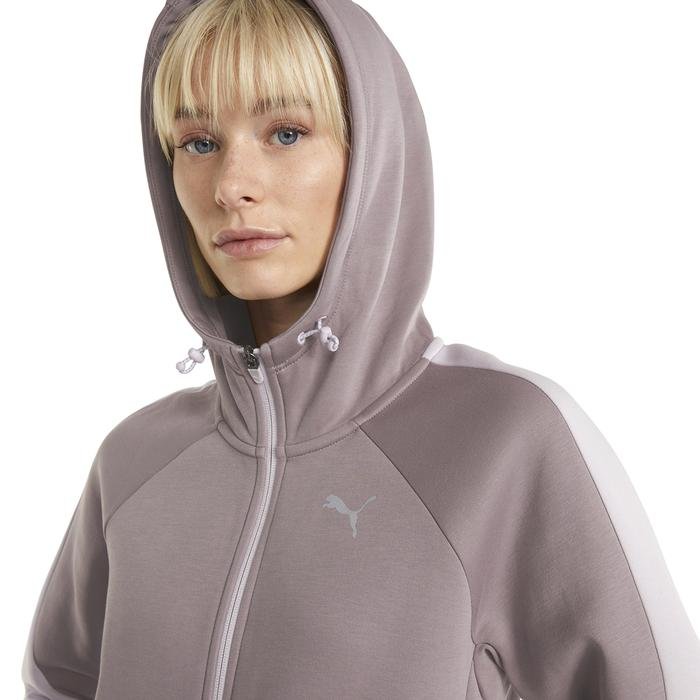 Evostripe Full-Zip Hoodie Kadın Kahverengi Günlük Stil Sweatshirt 84707318 1295843