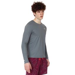 Dri-Fit Uv Miler Top Ls Erkek Siyah Koşu Uzun Kollu Tişört DD4576-084