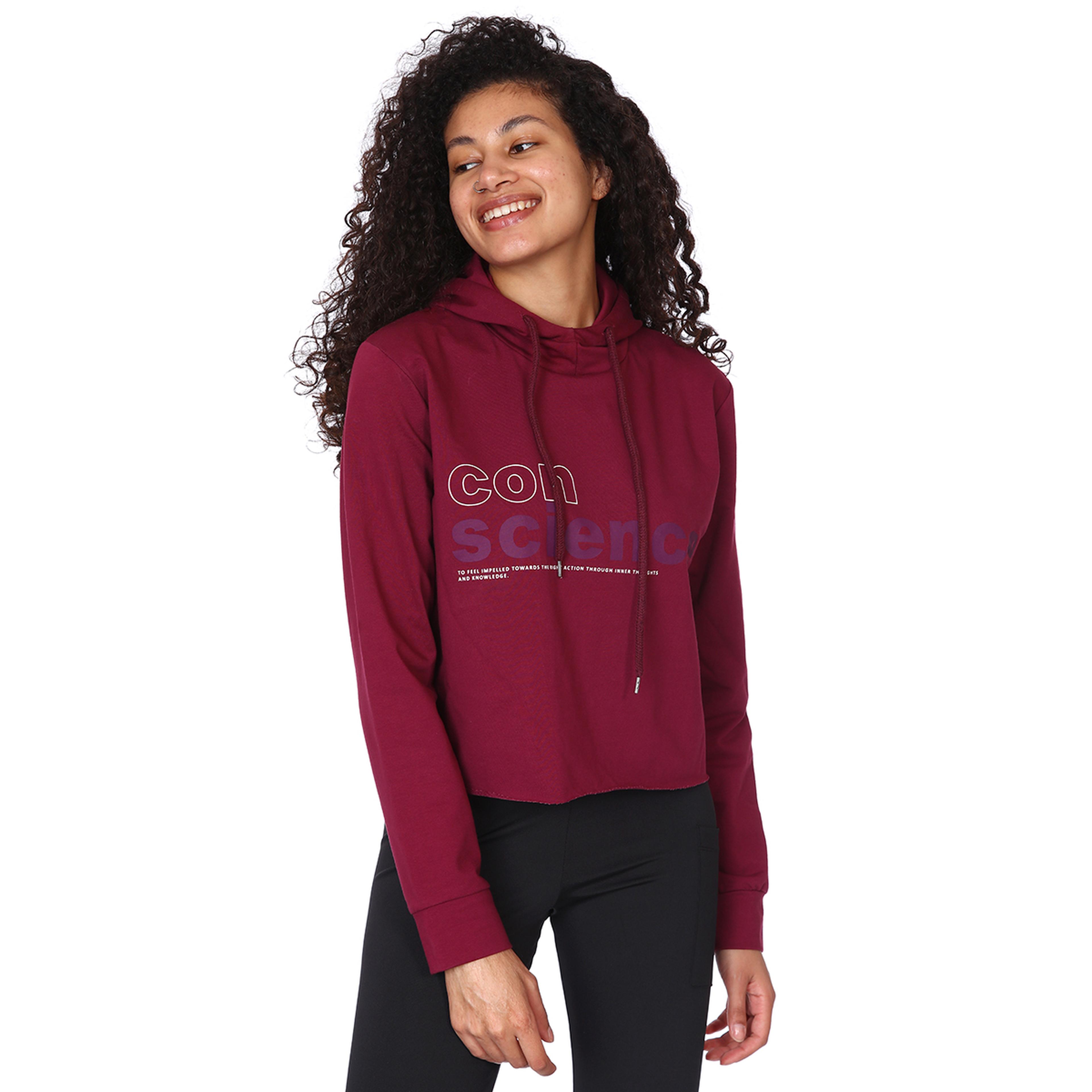 Newswekis Kadın Bordo Koşu Sweatshirt 710429-MRL