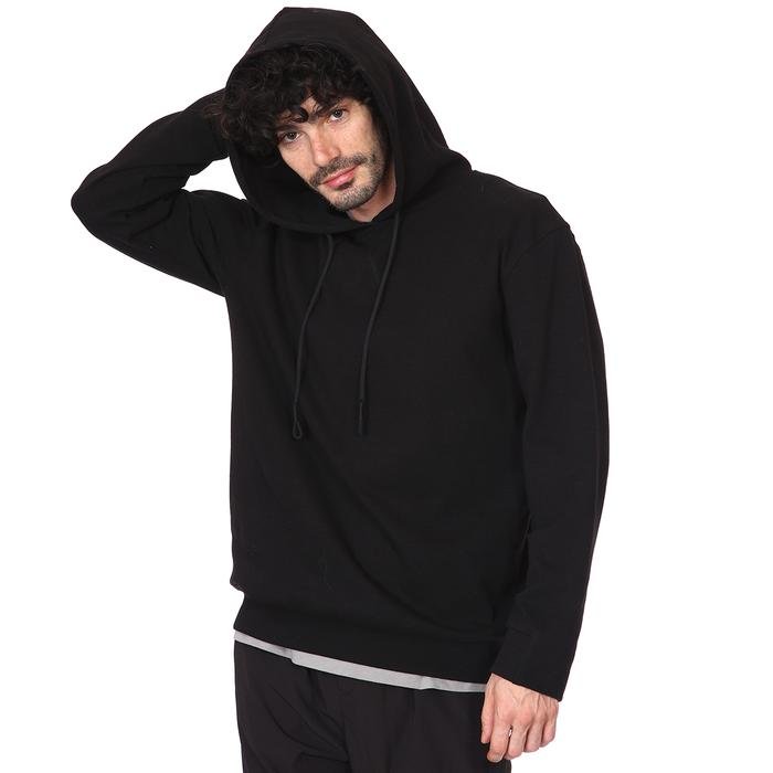 Oversize Hoodie Erkek Siyah Günlük Stil Sweatshirt 22YETL13D02-SYH 1372713